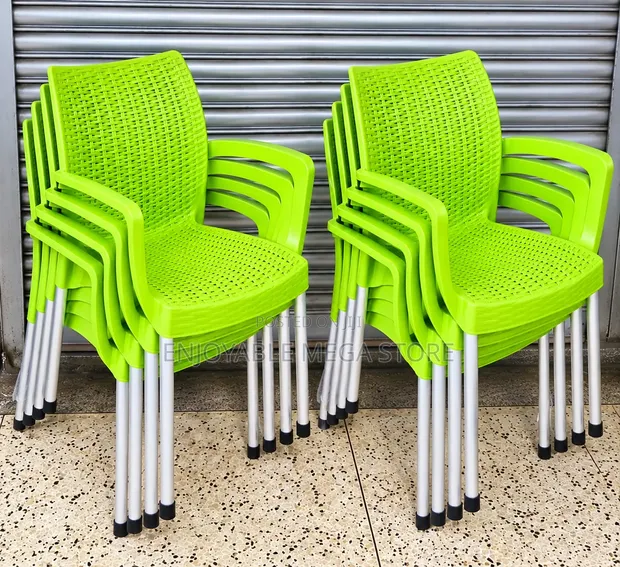 Brand New Textured Back Plastic Chairs - 1