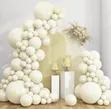 100pcs 12'' Ivory White Latex Balloons - 2