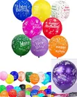 100Pcs "Happy Birthday" Printed Latex Balloons - 2