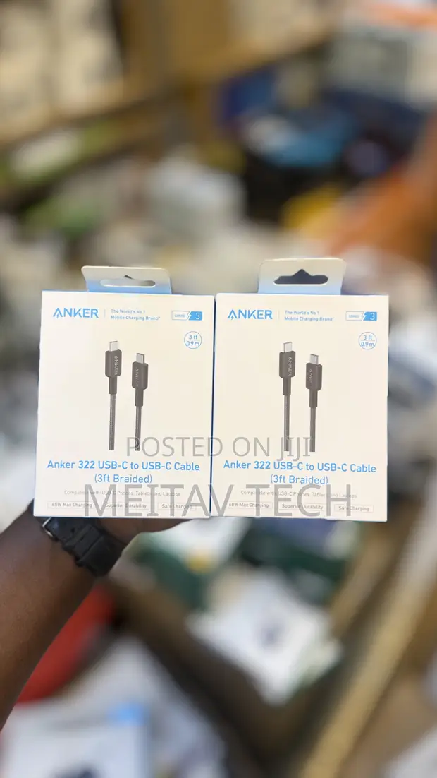 Anker 322 USB-C to USB-C 60W Braided Cable 1M - 1