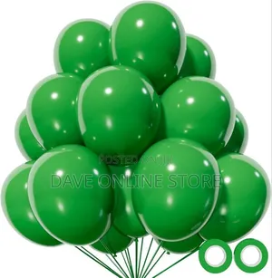 100 Pcs Dark Green Latex Balloons (12 Inch)