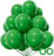 100 Pcs Dark Green Latex Balloons (12 Inch) - 1
