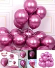 Hot Pink Chrome Latex Balloons (50PCS) - 1