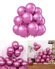 Hot Pink Chrome Latex Balloons (50PCS) - 2