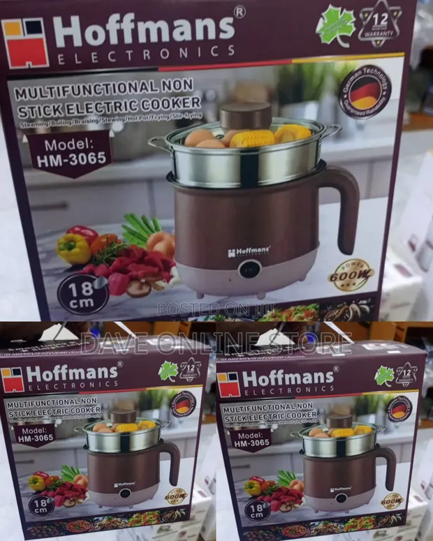 Hoffmans Electronics Multifunctional Non-Stick Electric Cooker (HM-3065) - 1