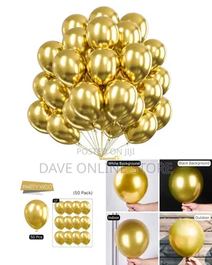 Gold Latex Balloons (50pcs)