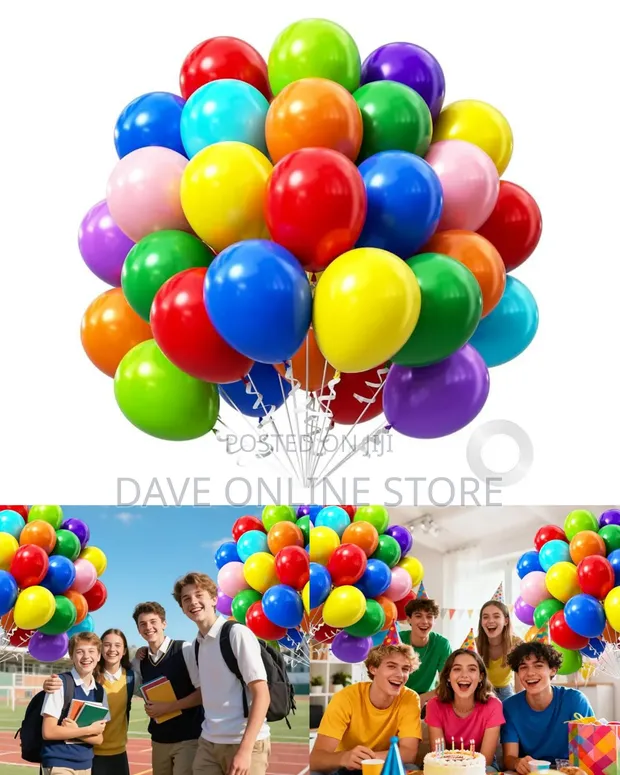 Colorful Latex Balloons (12 Inch, 50pcs) - 1