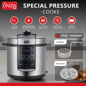 ONIDA Plus 6L Electric Pressure Cooker, 1000W