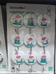 Pack of Nine Zhongqiu Adhesive Wall Hooks - Pink Flamingo - 1