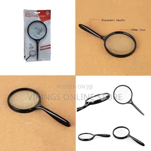 100mm Crank Magnifying Glass - 3-10x Glass Lens