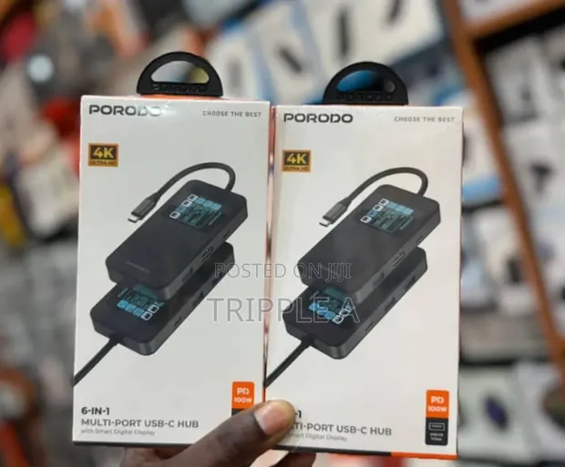 Porodo 6-in-1 Digital USB-C Hub - 1