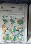 Pack of Nine Guoli Colorful Cartoon Dinosaur Self-Adhesive Wall Hooks - 2