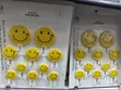 Pack of Self-Adhesive Yellow Smiley Face Wall Hooks - 1