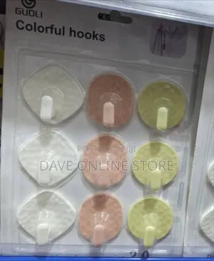 Self-Adhesive Plastic Wall Hooks (Brand New)