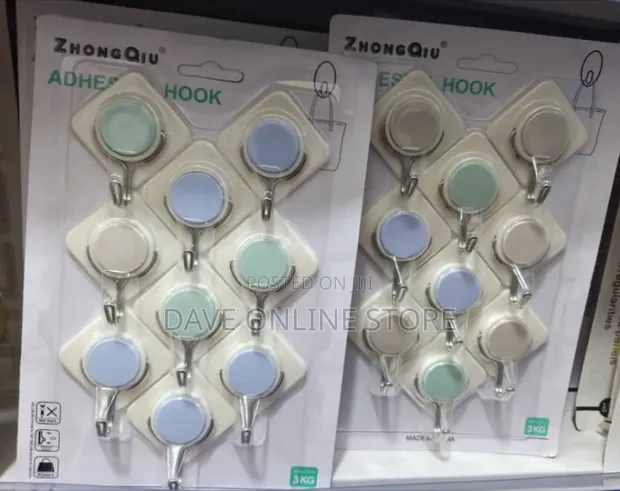 ZhongQiu Heavy Duty Self-Adhesive Wall Hooks - 1