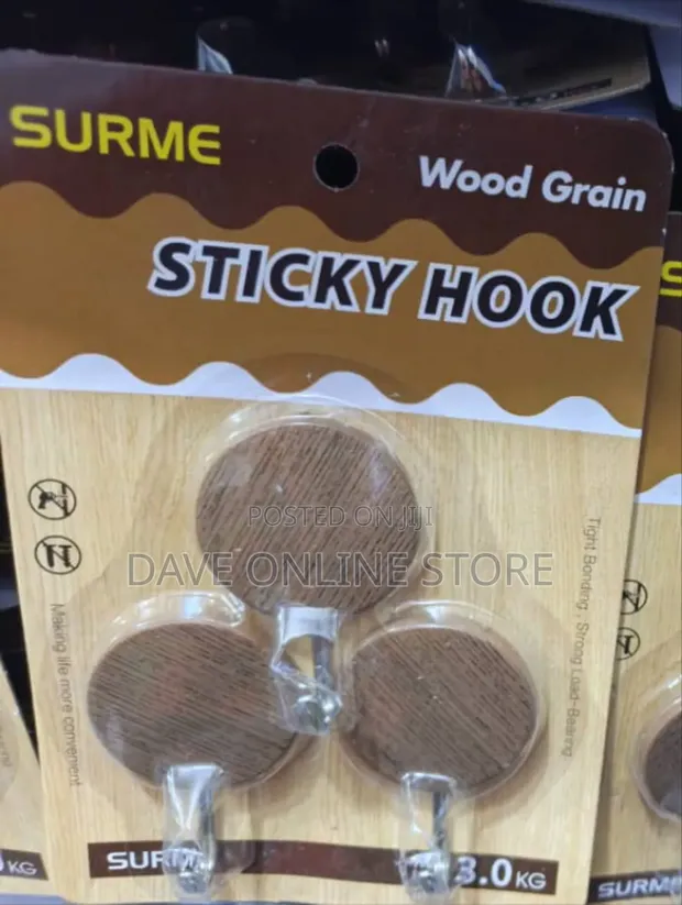 SURME Wood Grain Sticky Hooks - 1