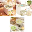 Double Layer Ice Box Cube Tray with Lid - 1