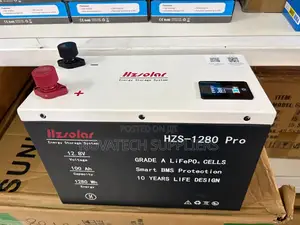 HZS-1280 Pro 12.8V 100Ah LiFePO4 Lithium Battery - 1280Wh