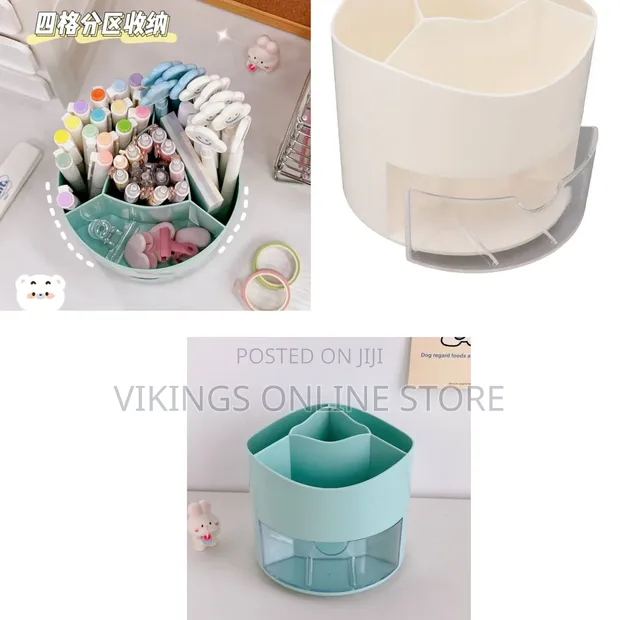 Cosmetics Storage Rack - Desktop Rotating Organizer - 1