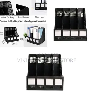 4 Compartment Plastic File Organizer