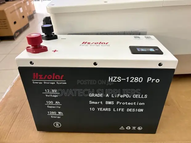 HZS-1280 Pro 12.8V 100Ah Solar Lithium Battery - 1