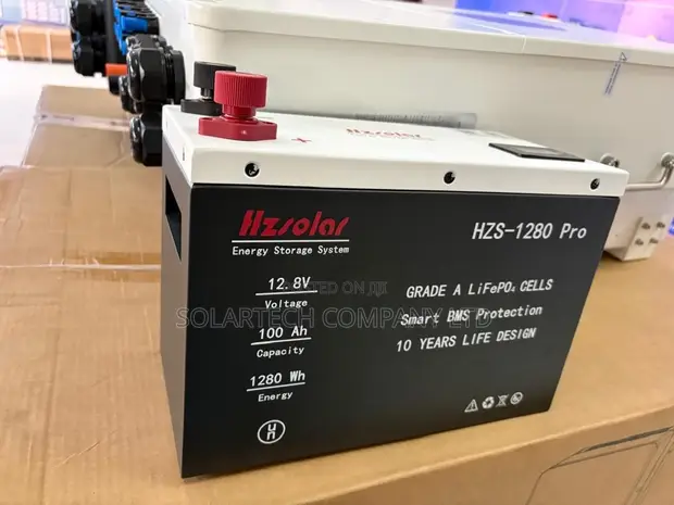 HZS-1280 Pro 12.8V 100Ah LiFePO4 Lithium Battery - 1