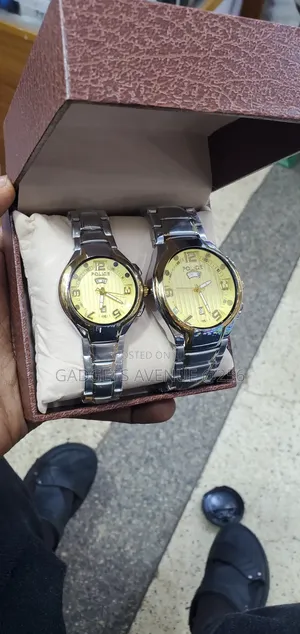 Police Analog Wristwatch - Gold Dial