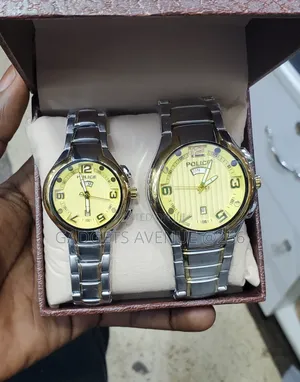 Police Analog Wrist Watch - Textured Yellow Dial