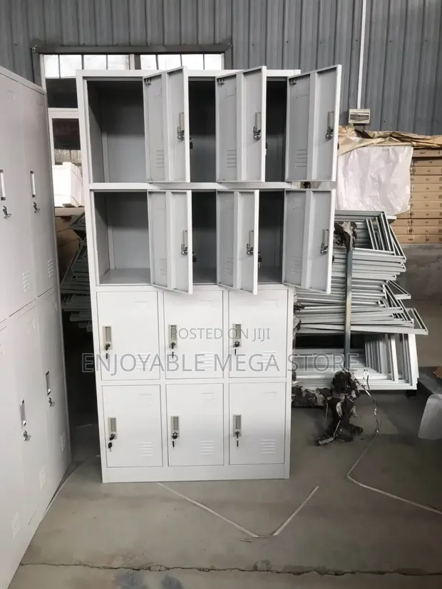 Brand New 12-Shelf Heavy Duty Metal Lockers - 1