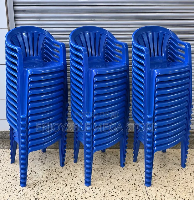 1 Pc Stackable Plastic Chair with Armrests - 1
