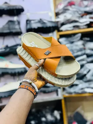 Polex Leather Cross Sandals - Men - Brown/Black
