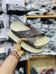 Polex Leather Cross Sandals - Men - Brown/Black - 2