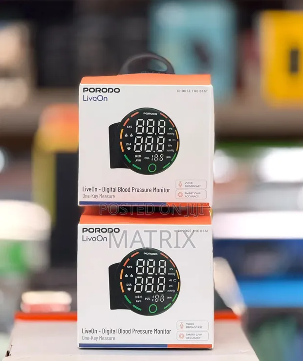 Porodo LiveOn Rechargeable Wrist Blood Pressure Monitor - 1