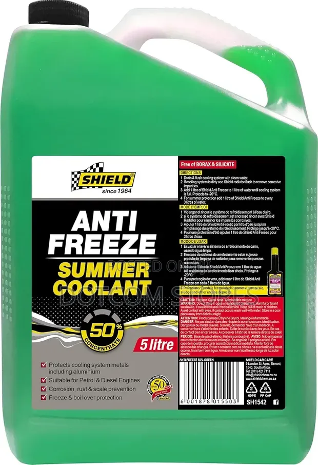 Anti Freeze Summer Coolant 5 Litre, Green - 1