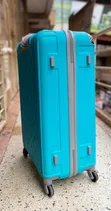 Cub Patterned Suitcase - Large, Light Blue - 1