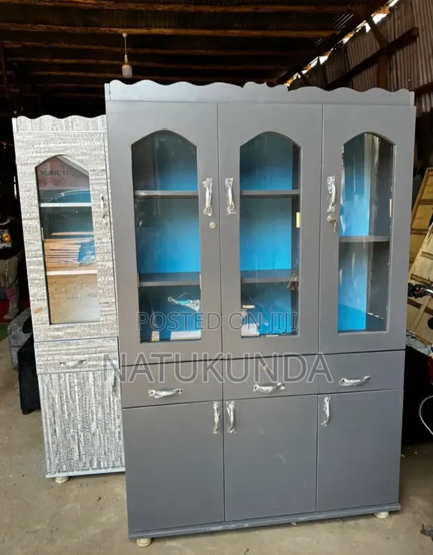 Brand New Grey Three-Door Sideboard - 1