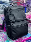 Black Oxford Cloth Laptop Backpack Bag - 1