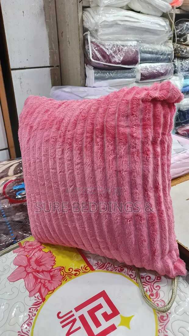 Square Decorative Pillow - Rose Pink Velvet - 1