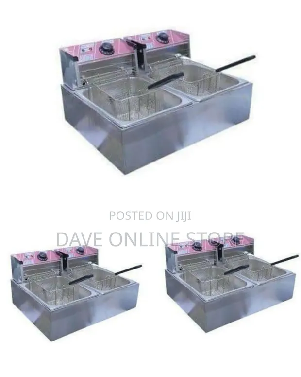 12-Liter Commercial Double Tank Electric Deep Fryer - 1