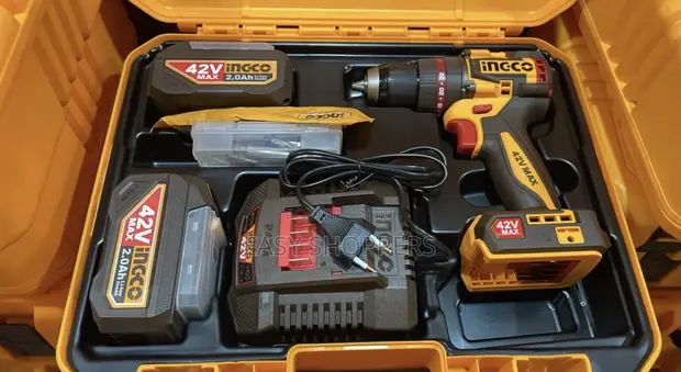 INGCO 42V Max Brushless Cordless Impact Drill Kit - 1