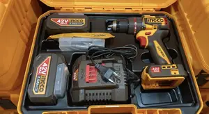 INGCO 42V Max Brushless Cordless Impact Drill Kit