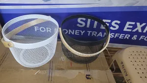 Storage Basket - Steel Mesh with Birch Handle