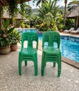 Plastic Garden Chairs - Green - 1