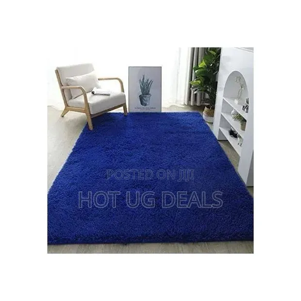 Medium Fluffy Shaggy Center Carpet 1.5m x 2m - Royal Blue - 1