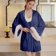 3pc Women's Silk Nightwear Set - 2
