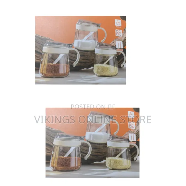 3 Pcs 400ml Condiment Jars - 1