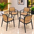 Ergonomic Breathable Plastic Chairs with Armrests - 1