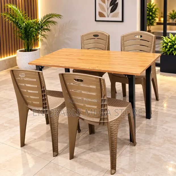 Restaurant Dining Wooden Table and Chairs Set - 1