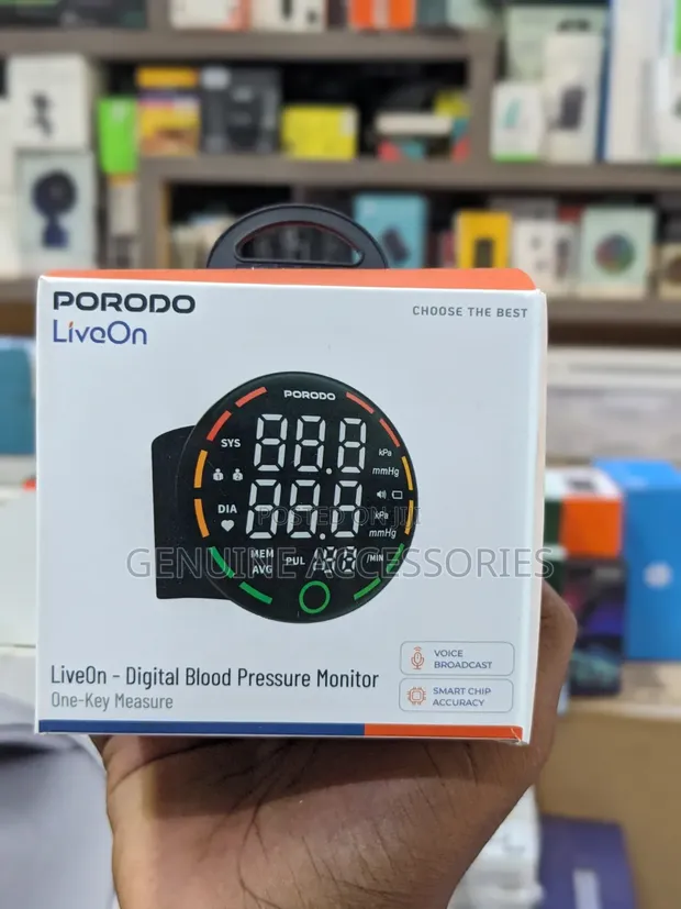 Porodo LiveOn Rechargeable Wrist Blood Pressure Monitor - 1
