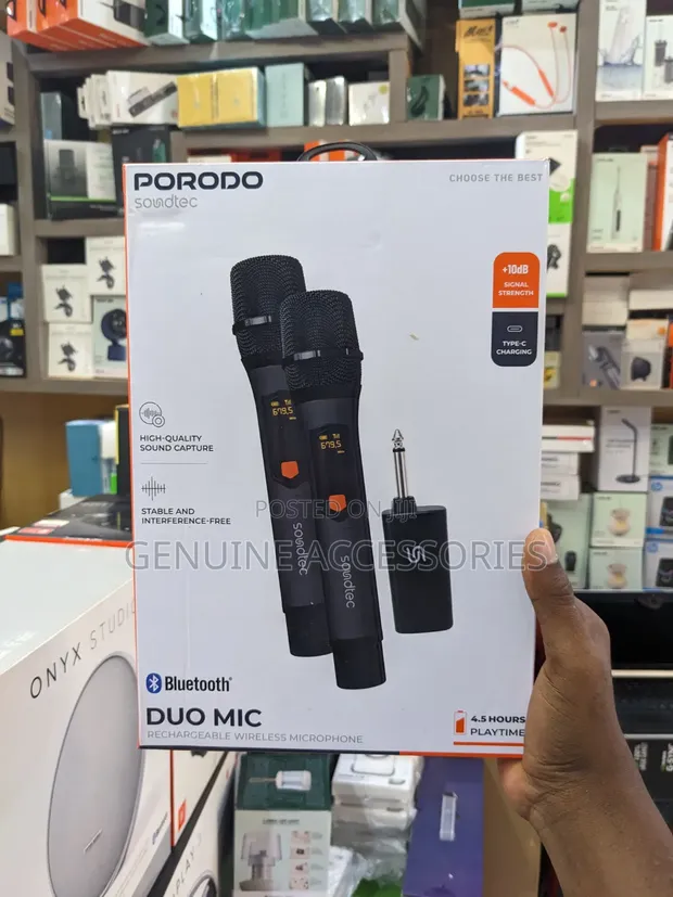 Porodo Soundtec Dual Wireless Microphones - 1